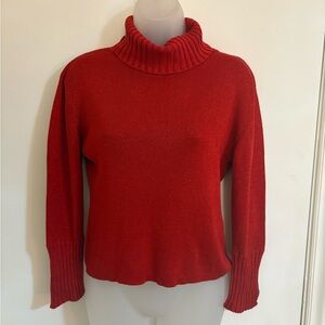 Joseph A Classic Red Turtleneck Sweater